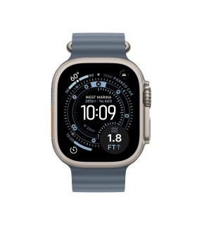 Apple Watch Ultra 3 GPS + Cellular 49mm Natural Titanium Case with Anchor Blue Ocean Band