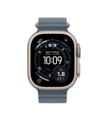 Apple Watch Ultra 3 GPS + Cellular 49mm Natural Titanium Case with Anchor Blue Ocean Band