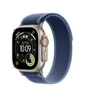 Apple Watch Ultra 3 GPS + Cellular 49mm Natural Titanium Case with Blue/Bright Blue Trail Loop - S/M