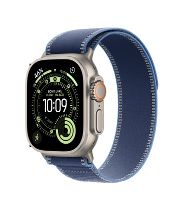 Apple Watch Ultra 3 GPS + Cellular 49mm Natural Titanium Case with Blue/Bright Blue Trail Loop - S/M