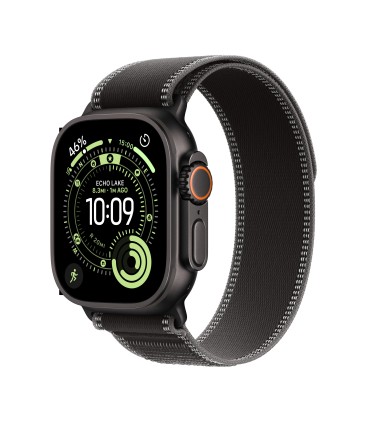Apple Watch Ultra 3 GPS + Cellular 49mm Black Titanium Case with Black/Charcoal Trail Loop - M/L