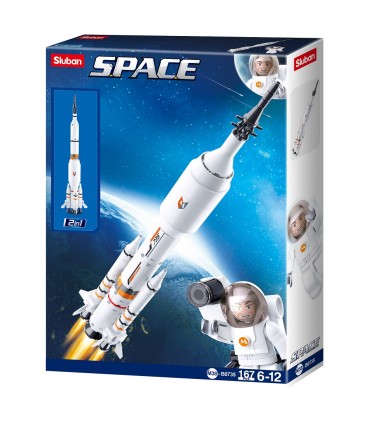 Klotsikomplekt Kosmoserakett 167 osa
