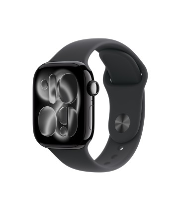 Apple Watch Series 11 GPS 42mm Jet Black Aluminium Case with Black Sport Band - M/L