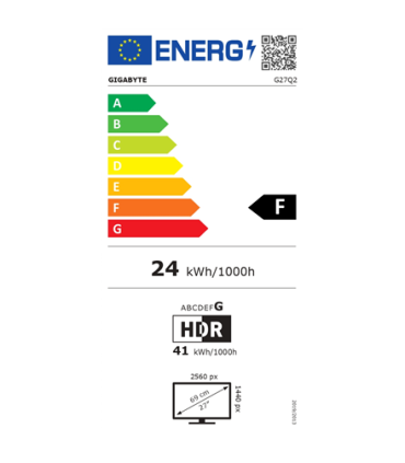 Gigabyte Gaming monitor 27" QHD 210Hz, G27Q2 EK