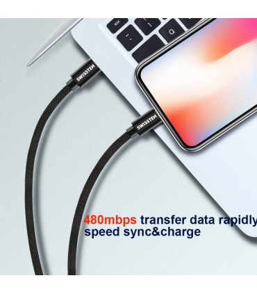 Swissten kaabel USB-C To Lightning 1,2m must
