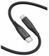 Swissten kaabel silikoon USB-C to USB-C 0,4m 60W,must