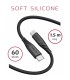 Swissten kaabel silikoon USB-C to USB-C 1,5m 60W,must
