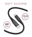Swissten kaabel silikoon USB-C to USB-C 1,5m 60W,must