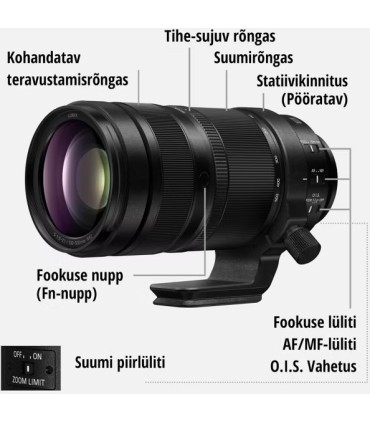 Panasonic Lumix S 100-500mm f/5.0-7.1 O.I.S. objektiiv