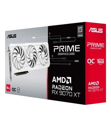 Asus AMD Radeon RX 9070 XT 2460 MHz 16GB GDDR6 PRIME-RX9070XT-O16G-WH