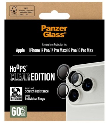 Panzerglass Hoops iPhone 17 Pro/17 Pro Max/16 Pro/ 16 Pro Max tagakaamera kaitseklaas