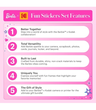 Kodak x Barbie kleepsud Fun Stickers
