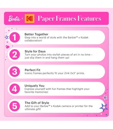 Kodak x Barbie piltide riputustarvikud Frame Squares/Clips/String