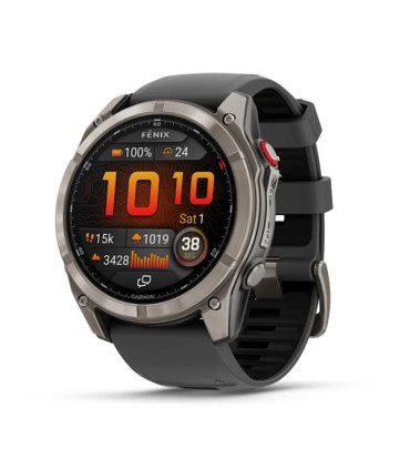 Garmin fēnix 8 Pro AMOLED Sapphire GPS nutikell, 51 mm, titaan koos grafiithalli/musta silikoonrihmaga