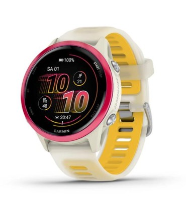 Forerunner 570 - 42mm Raspberry Aluminium with Bone/Mango Band