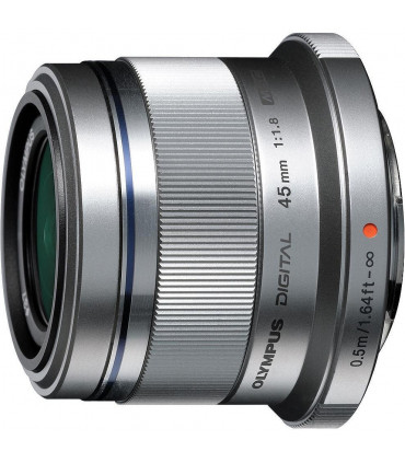M.Zuiko Digital 45mm f/1.8 objektiiv, hõbedane