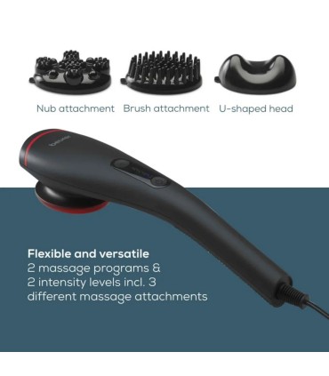 Beurer MG24 massaažiseade soojendusega, must/punane