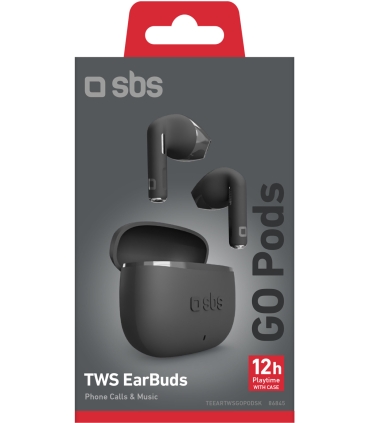 SBS juhtmevabad kõrvaklapid Go Pods TWS, must