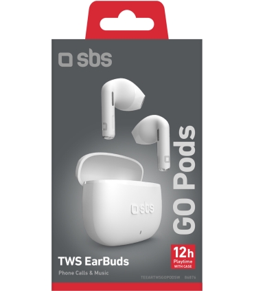 SBS juhtmevabad kõrvaklapid Go Pods TWS, valge