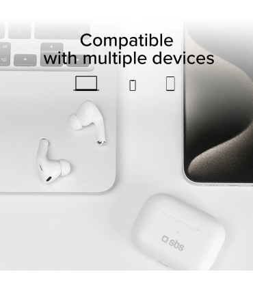 SBS juhtmevabad kõrvaklapid Air Kab Max TWS, valge
