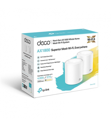 TP-Link Deco X20 (2-pack), Wi-Fi 6, 574+1201 Mbit/s