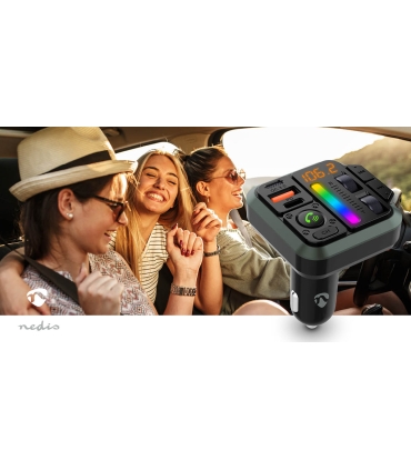 Nedis FM-Transmitter, BT, USB-C+USB, HF