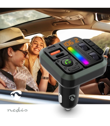 Nedis FM-Transmitter, BT, USB-C+USB, HF