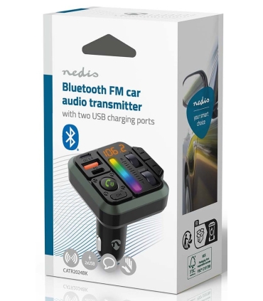 Nedis FM-Transmitter, BT, USB-C+USB, HF