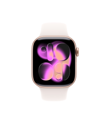 Apple Watch Series 11 GPS + Cellular 42mm Rose Gold Aluminium Case with Light Blush Sport Band - M/L