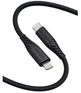 Swissten kaabel silikoon Lightning to USB-C 1,5m 60W,must