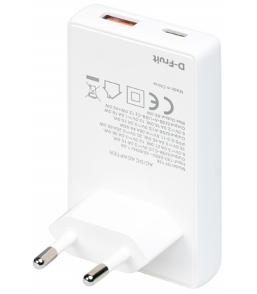 D-Fruit laadija 65W USB-A/USB-C DF136
