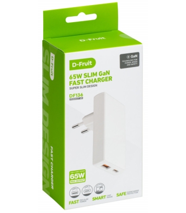 D-Fruit laadija 65W USB-A/USB-C DF136