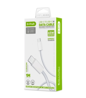 D-Fruit kaabel USB-C - USB-C 1m, valge (DF901C)