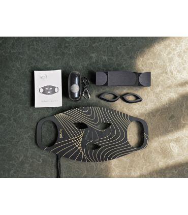 Lunni 7 värvi LED lähiinfrapunavalgusega näomask, must