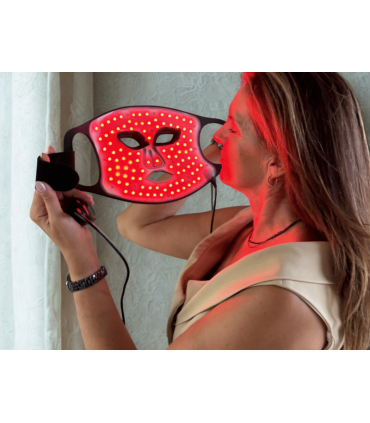 Lunni 7 värvi LED lähiinfrapunavalgusega näomask, must