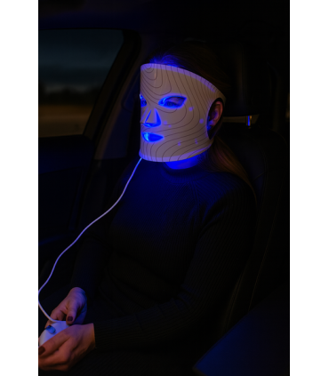 Lunni 7 värvi LED lähiinfrapunavalgusega näomask, valge