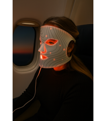 Lunni 7 värvi LED lähiinfrapunavalgusega näomask, valge