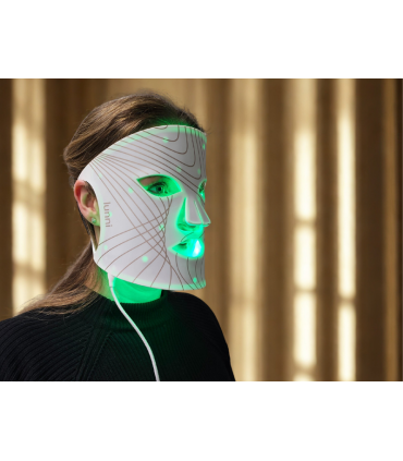 Lunni 7 värvi LED lähiinfrapunavalgusega näomask, valge