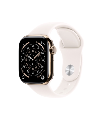 Apple Watch 11 GPS + Cellular 42mm Gold Titanium Case Sport Band - M/L