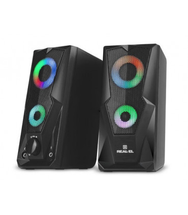 REAL-EL S-111 2.0 kõlarid LED valgustusega