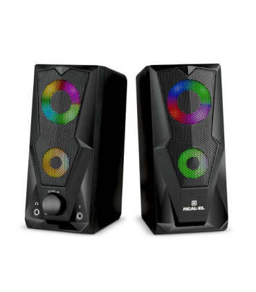 REAL-EL S-111 2.0 kõlarid LED valgustusega