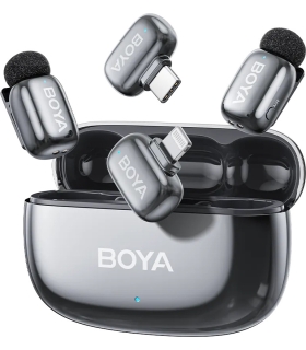Boya juhtmevaba mikrofon mini 2-01 Lightning/USB-C, space gray