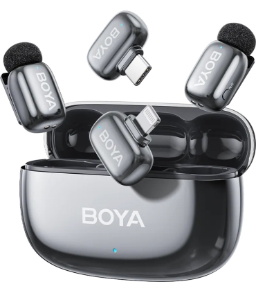 Boya juhtmevaba mikrofon mini 2-01 Lightning/USB-C, space gray