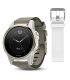 Garmin fēnix 5S Sapphire - Champagne with grey suede band