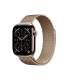 Apple Watch Series 11 GPS + Cellular 42mm Gold Titanium Case with Gold Milanese Loop