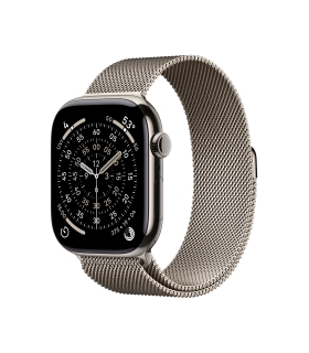 Apple Watch Series 11 GPS + Cellular 46mm Natural Titanium Case with Natural Milanese Loop - M/L