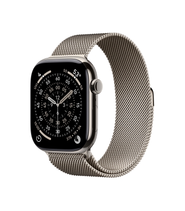 Apple Watch Series 11 GPS + Cellular 46mm Natural Titanium Case with Natural Milanese Loop - M/L