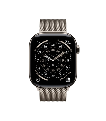 Apple Watch Series 11 GPS + Cellular 46mm Natural Titanium Case with Natural Milanese Loop - M/L