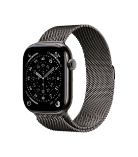 Apple Watch Series 11 GPS + Cellular 46mm Slate Titanium Case with Slate Milanese Loop - M/L