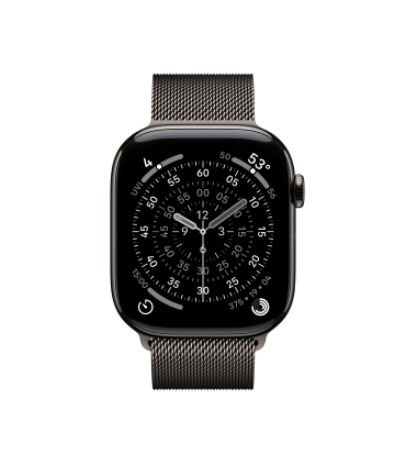 Apple Watch Series 11 GPS + Cellular 46mm Slate Titanium Case with Slate Milanese Loop - M/L